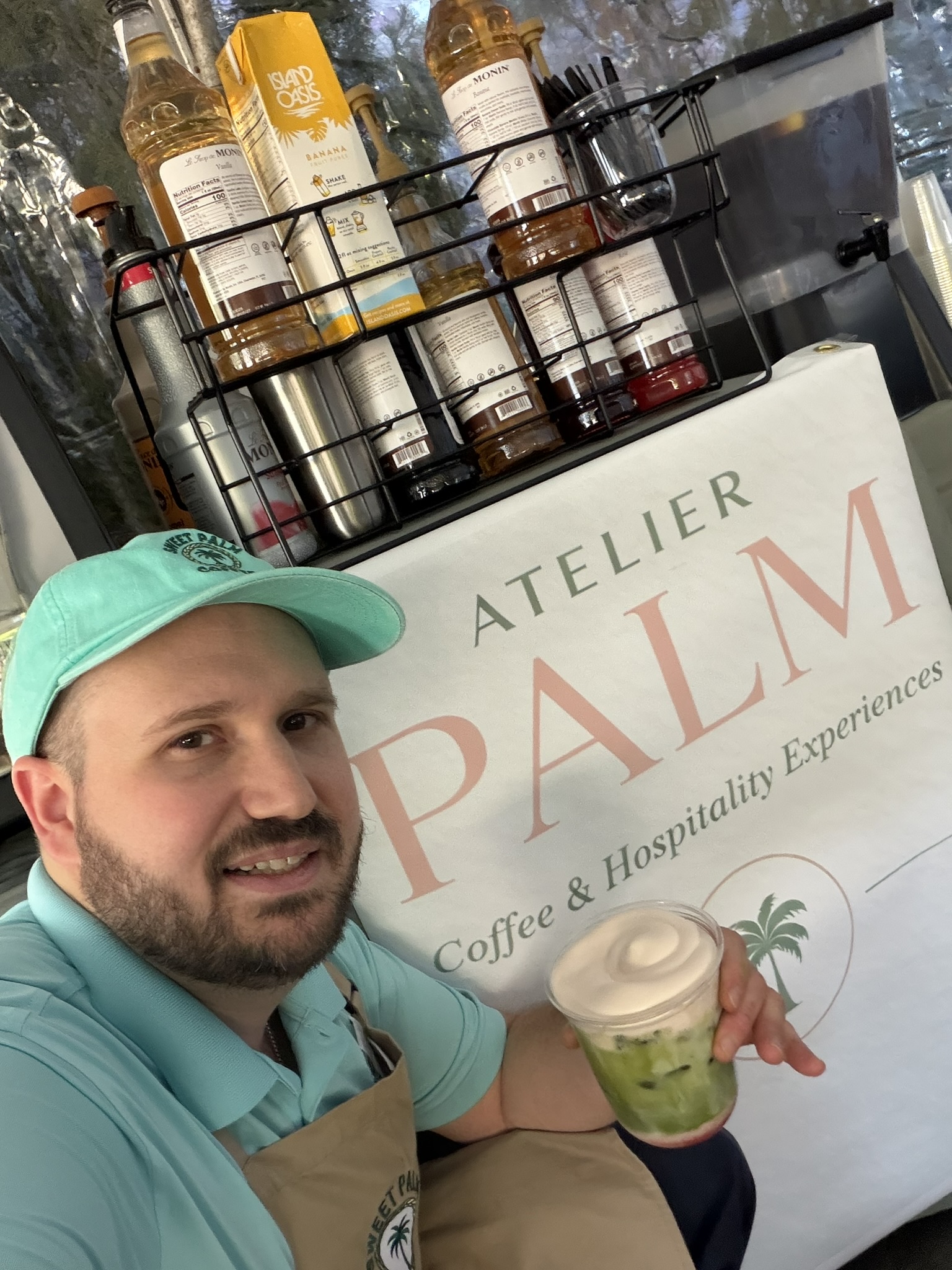 Coffee bar and service area